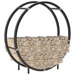 vidaXL Portant de bois de chauffage Noir 70 x 20 x 70 cm Acier