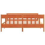 vidaXL Cadre de lit sans matelas cire marron 200x200cm bois pin massif