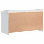 vidaXL Banc de couloir SANDNES blanc 87x40x50 cm bois de pin massif