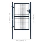 vidaXL Portillon 2D (simple) Gris anthracite 106x190 cm