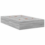 vidaXL Cadre de lit avec rangement avec tiroir Gris Sonoma 120 cm
