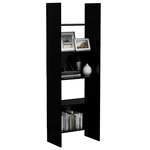 vidaXL Bibliothèque Noir 60x35x180 cm Bois d’ingénierie
