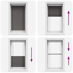 vidaXL Store plissé noir 75x150 cm largeur du tissu 74 4 cm polyester