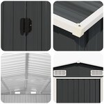 vidaXL Abri de jardin Anthracite 257x779x181 cm Acier galvanisé