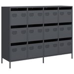 vidaXL Buffet anthracite 135x39x103 5 cm acier laminé à froid