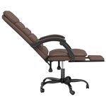 vidaXL Fauteuil de massage inclinable de bureau Marron Similicuir