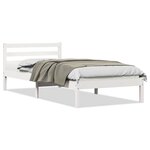 vidaXL Cadre de lit Blanc 208.6 x 157.6 x 69.4 cm Pin massif