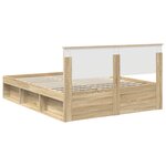 vidaXL Cadre de lit Chêne Sonoma 150 x 200 cm Pin massif