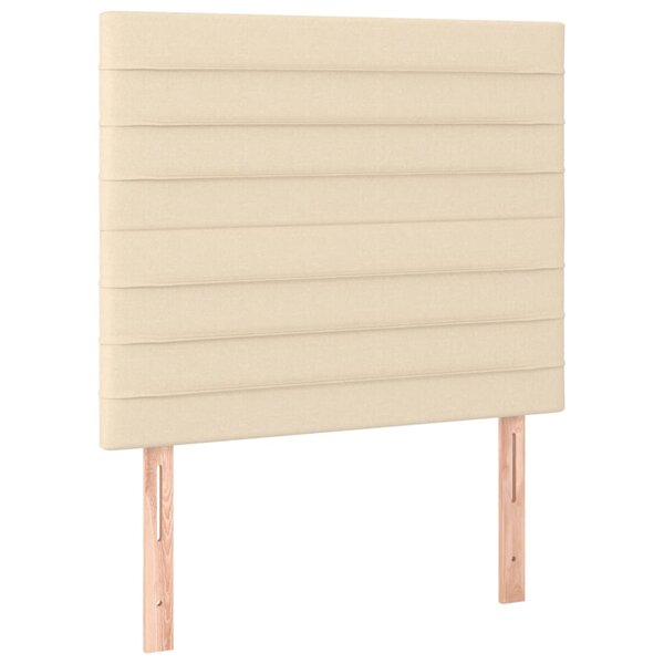 vidaXL Têtes de lit 2 Pièces Crème 100x5x78/88 cm Tissu