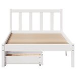 vidaXL Cadre de lit sans matelas blanc 90x190 cm bois de pin massif