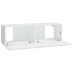 vidaXL Ensemble de meubles TV 6 Pièces Blanc Bois d'ingénierie