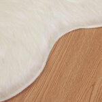 vidaXL Tapis en Peau de Mouton Synthétique Blanc 60 x 90 cm Polyester