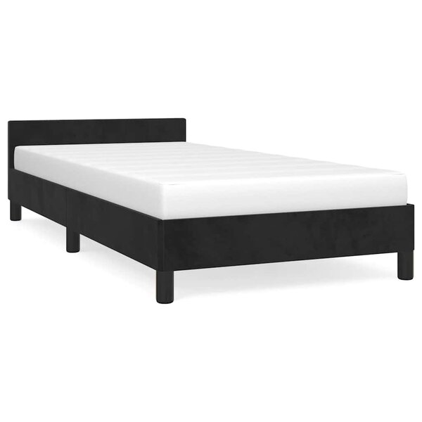 vidaXL Cadre de lit sans matelas noir 100x200 cm velours