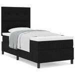 vidaXL Lit ressort avec matelas noir 90x200 cm