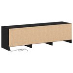 vidaXL Meuble TV avec LEDs Chêne Noir 140x34x40 cm Bois d'ingénierie