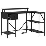 vidaXL Bureau Chêne noir 120 x 79 x 86.5 cm Bois d'ingénierie