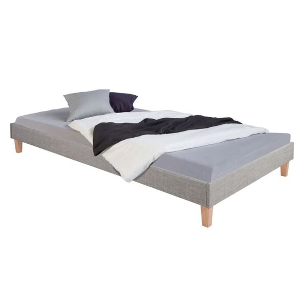 Lit capitonné avec matelas sommier 90x200