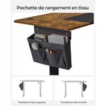 Bureau assis debout électrique 60 x 120 x (72-120) cm table réglable en hauteur mémoire 4 hauteurs pochette cadre en acier dessus de table épais blanc 2_0004546