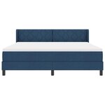 vidaXL Lit boxspring avec matelas avec matelas Bleu 180 x 200 cm