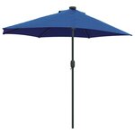 vidaXL Parasol de jardin Bleu 294 x 150 x 223 cm tissu