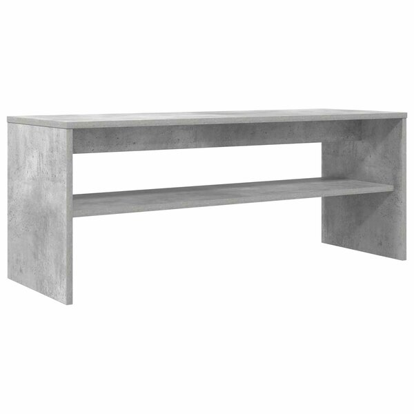 vidaXL Meuble TV Gris béton 100 x 35 x 40 cm Bois d'ingénierie