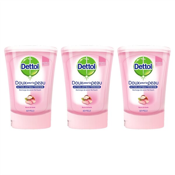 Pack No Touch Recharges Savon Liquide - Parfum Beurre de Karité - Action Antibactérien... DETTOL