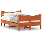 vidaXL Cadre de lit sans matelas cire marron 120x200cm bois pin massif