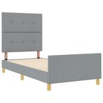 vidaXL Lit Gris clair 90x190 cm en Tissu