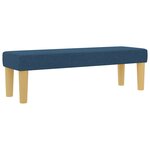 vidaXL Lit Box Spring avec Matelas & Banc Bleu 140x200 cm Tissu