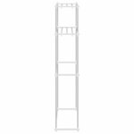 vidaXL Étagère pour machine à laver Blanc 70 x 27 x 136 cm Aluminium