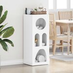 vidaXL Buffet Blanc brillant 40 x 35 x 100.5 cm Bois d'ingénierie