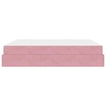 vidaXL Cadre de lit avec matelas avec matelas 2 Pièces Rose Velours