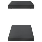 vidaXL Étagères murales 2 Pièces 100x23 5x3 cm noir acier inoxydable