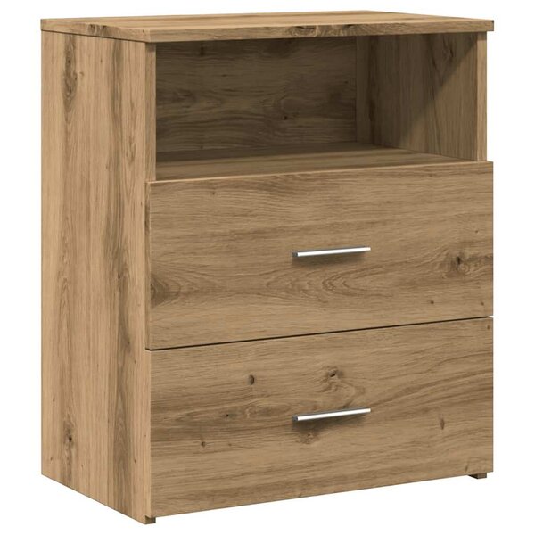 vidaXL Table de chevet chêne artisanal 50x32x60 cm bois d'ingénierie