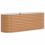 vidaXL Lit surélevé Marron 240 x 80 x 81 cm Acier