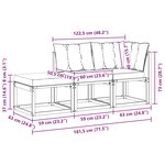 vidaXL Canapés modulaires d'extérieur 3 Pièce Gris Naturel et Clair