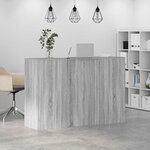 vidaXL Bureau de réception sonoma gris 155x50x103 5 cm bois ingénierie