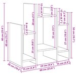 vidaXL Meuble d'appoint Chêne noir 60 x 26 x 60 cm Bois d'ingénierie
