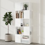 vidaXL Bibliothèque Séparateur de pièce Blanc 60x24x155 cm