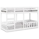 vidaXL Lit superposé Blanc 80x200 cm Bois de pin massif