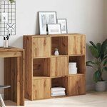vidaXL Bibliothèque chêne artisanal 90x28x90 cm bois d'ingénierie