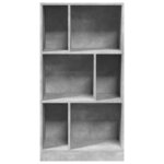 vidaXL Bibliothèque gris béton 57x28 5x107 5 cm bois d'ingénierie
