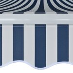 vidaXL Auvent pliable manuel 450 cm Bleu/blanc