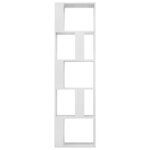 vidaXL Bibliothèque/Séparateur de pièce Blanc brillant Bois ingénierie