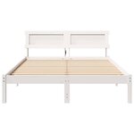 vidaXL Cadre de lit Blanc 120 x 200 cm Bois massif en pin