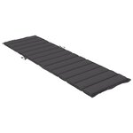 vidaXL Coussin de chaise longue anthracite mélangé 200x50x4 cm tissu