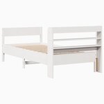 vidaXL Cadre de lit sans matelas blanc 100x200 cm bois de pin massif