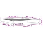 vidaXL Cadre de lit avec LED sans matelas chêne sonoma 180x200 cm