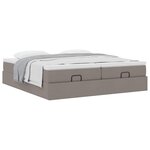VidaXL Cadre de lit ottoman avec matelas taupe 160x200 cm tissu