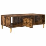 vidaXL Table basse Chêne fumé 103 5 x 60 x 35 cm Bois d'ingénierie